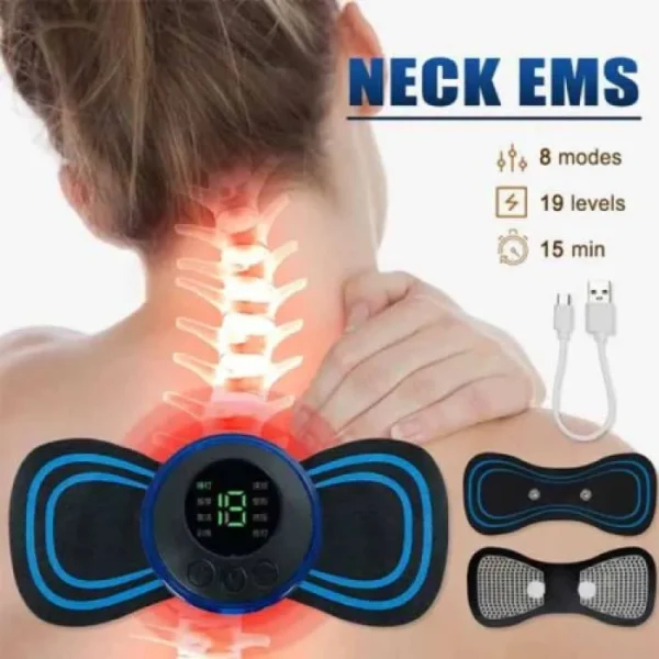 Electric EMS Body Massager Mat/Pad - Neck & Back Therapy (1 pcs)